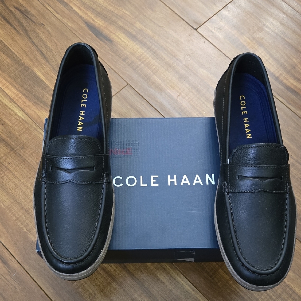 Cole Haan Black Leather Men's Slip-Ons